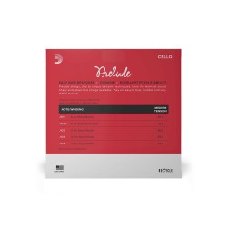 D'Addario J1010 4/4M Prelude Cello String Set - 4/4 Scale - Medium Tension