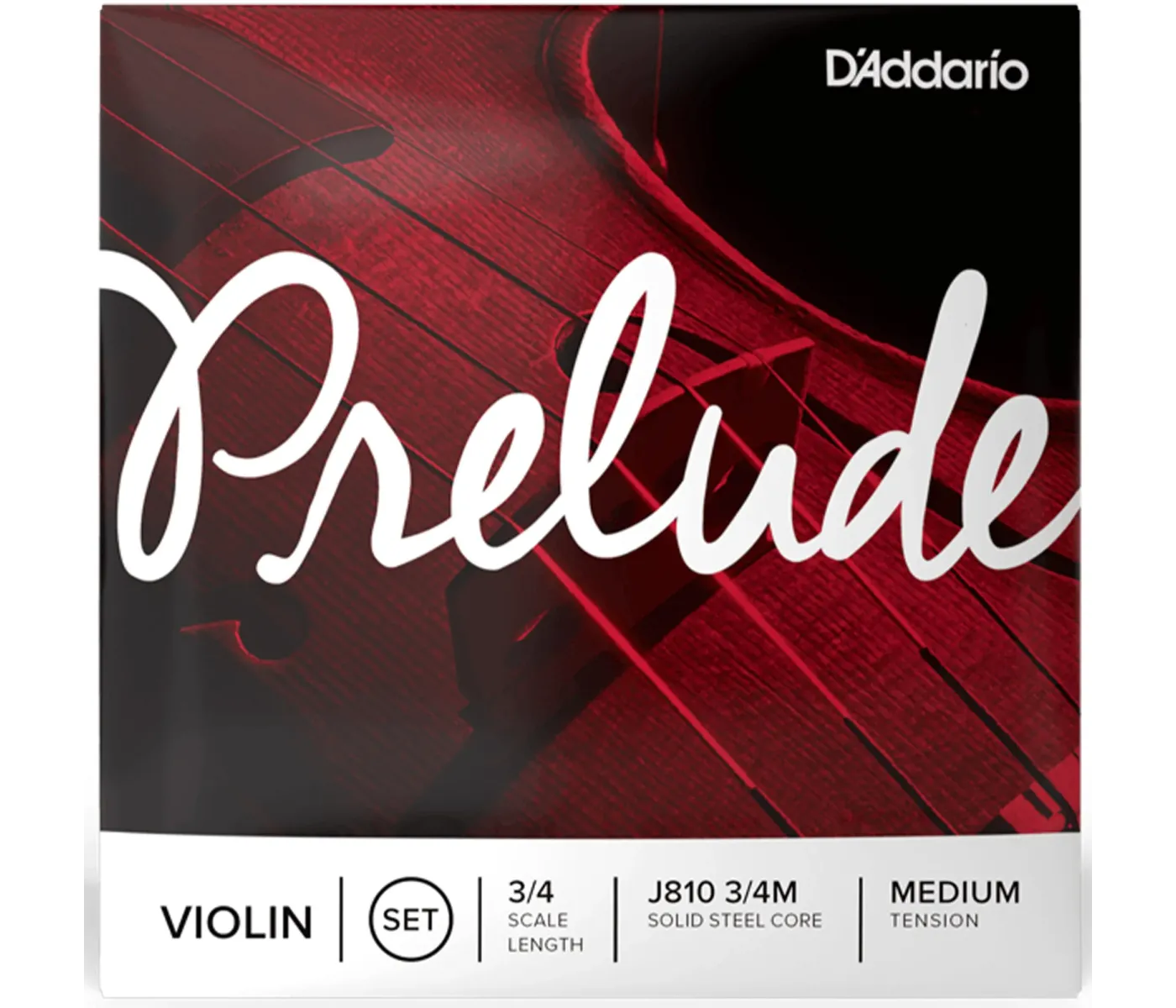D'Addario J810 3/4M Prelude Violin String - 3/4 Scale - Medium Tension
