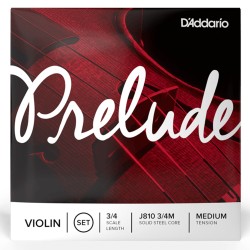 D'Addario J810 3/4M Prelude Violin String - 3/4 Scale - Medium Tension