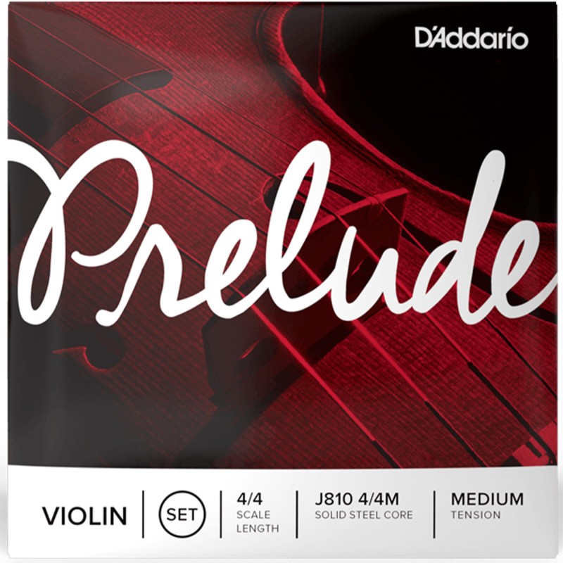 D'Addario J810 4/4M Prelude Violin String - 4/4 Scale - Medium Tension