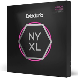 D'Addario NYXL45100 Nickel Wound Bass Guitar Long Scale Bass Strings Regular Light - 045 - 100