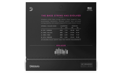 D'Addario NYXL32130 Nickel Wound Long Scale Bass 6-String Regular Light - 32-130