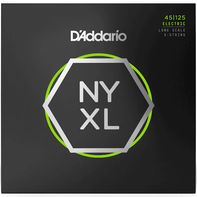 D'Addario NYXL45125 NYXL Bass Electric Guitar String Light Top/Medium Bottom - 45-125