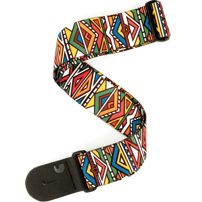 D'Addario P20S1504 Polyester Woven Guitar Strap - Ndebele