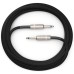 D'Addario PW-BG-10BK Braided Straight to Straight Instrument Cable - 10 foot Black D'Addario PW-BG-10BK Braided Straight to Straight Instrument Cable - 10 foot Black