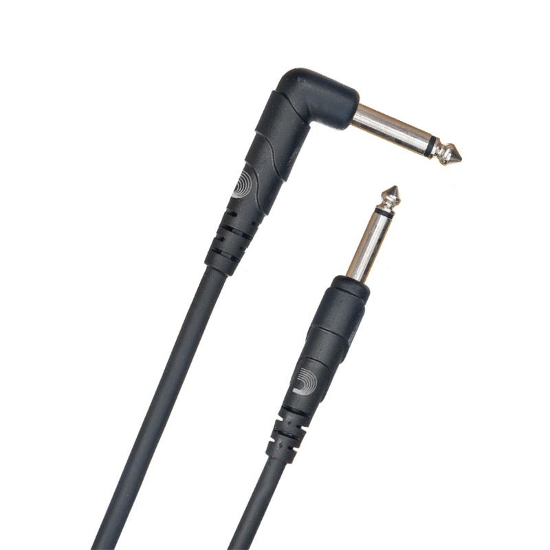 D'Addario PW-CGTRA-10 Classic Series Straight to Right Angle Instrument Cable - 10 ft / 3 Meters