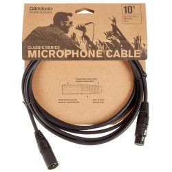 D'Addario PW-CMIC-10 Classic Series Microphone Cable - 10 ft / 3 Meters