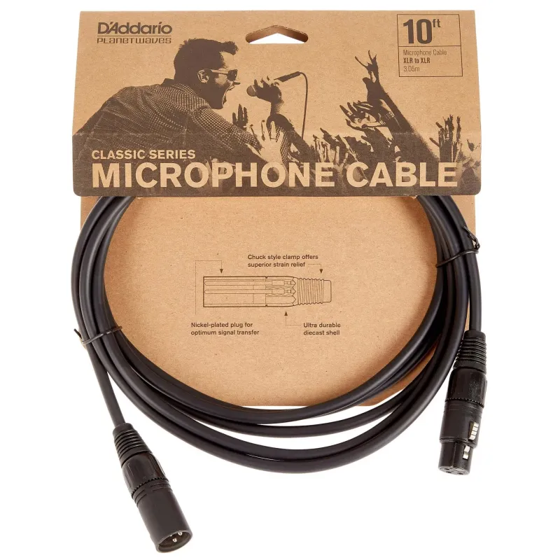 D'Addario PW-CMIC-10 Classic Series Microphone Cable - 10 ft / 3 Meters D'Addario PW-CMIC-10 Classic Series Microphone Cable - 10 ft / 3 Meters