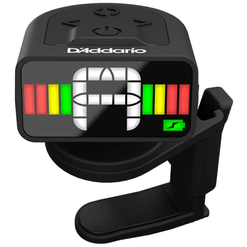 D'Addario PW-CT-12RC Micro Rechargeable Headstock Guitar Tuner - Black D'Addario PW-CT-12RC Micro Rechargeable Headstock Guitar Tuner - Black