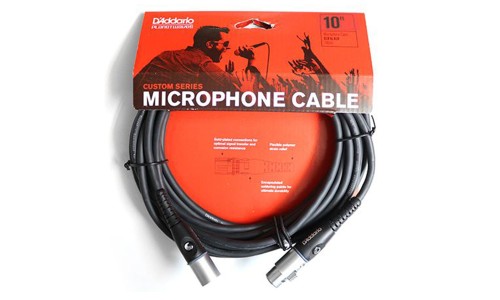 D'Addario PW-M-10 Custom Series Microphone Cable XLR Male - XLR Female - 10 ft / 3 Meters