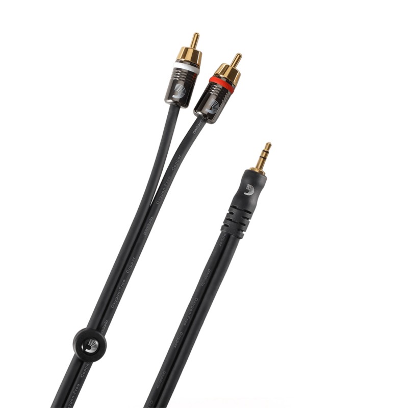 D'Addario PW-MP-05 Dual RCA to Stereo Mini Cable - 5 ft / 1.5 Meter