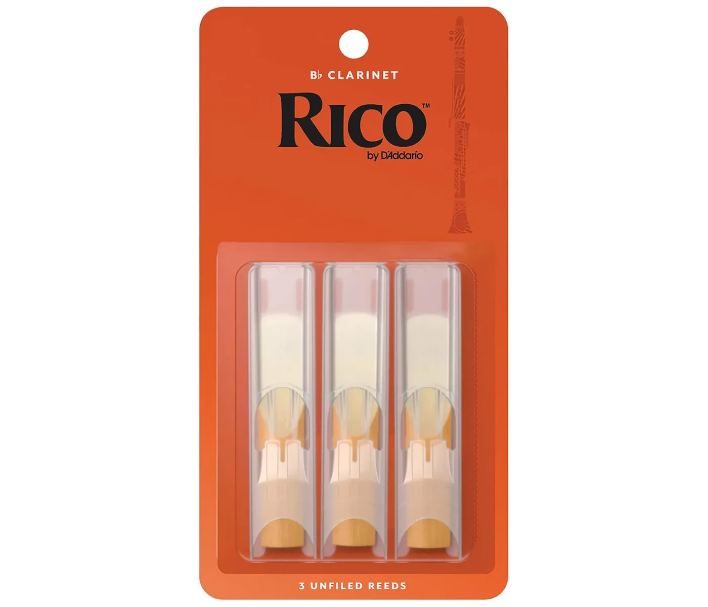 Rico by D'Addario RCA0315 Bb Clarinet Reeds - Strength 1.5 - 3 Pieces