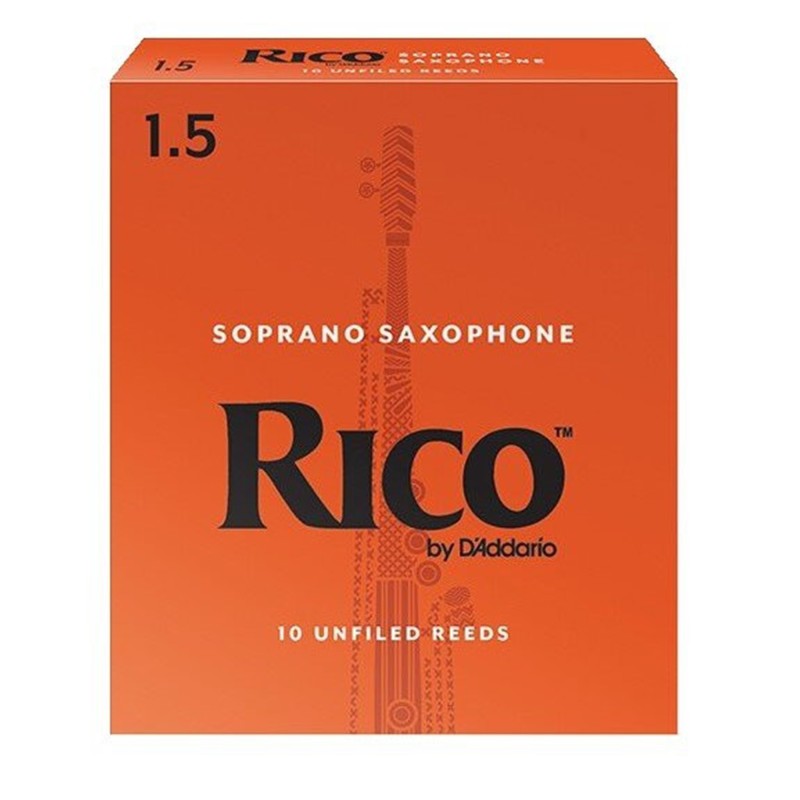 Rico by D'Addario RIA1015 Soprano Saxophone Reeds - Strength 1.5 - 10 Pieces