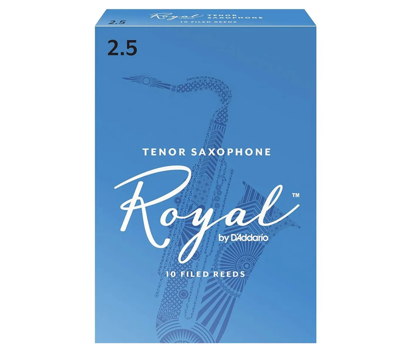 Rico by D'Addario Royal RKB1025 Tenor Saxophone Reeds - Strength 2.5 - 10 Pieces