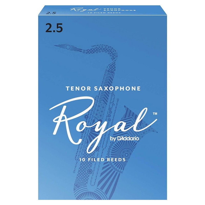 Rico by D'Addario Royal RKB1025 Tenor Saxophone Reeds - Strength 2.5 - 10 Pieces