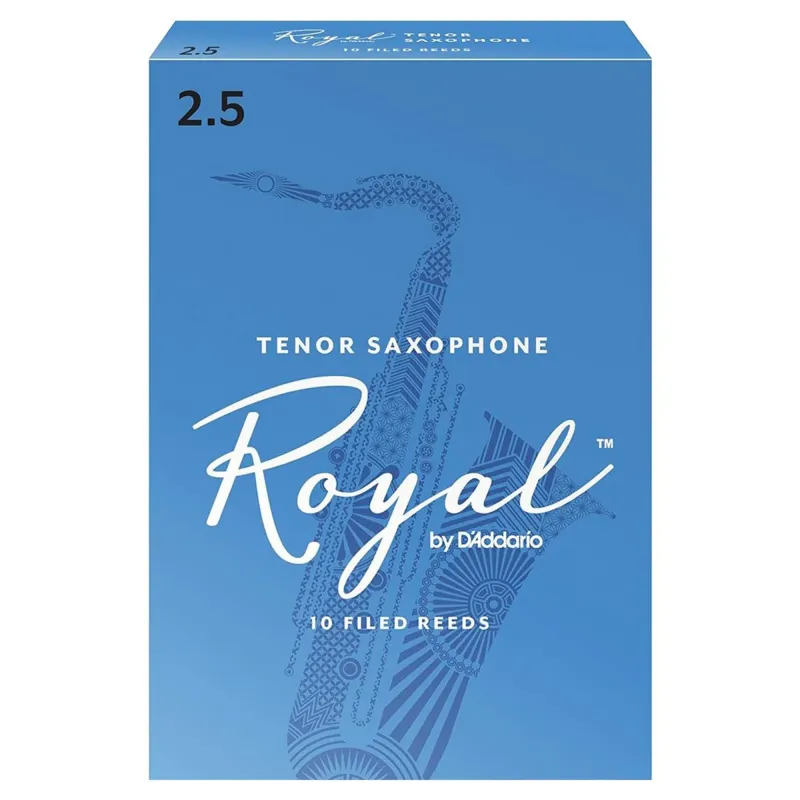 Rico by D'Addario Royal RKB1025 Tenor Saxophone Reeds - Strength 2.5 - 10 Pieces Rico by D'Addario Royal RKB1025 Tenor Saxophone Reeds - Strength 2.5 - 10 Pieces