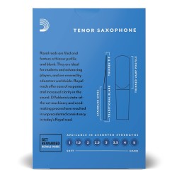 Rico by D'Addario Royal RKB1025 Tenor Saxophone Reeds - Strength 2.5 - 10 Pieces