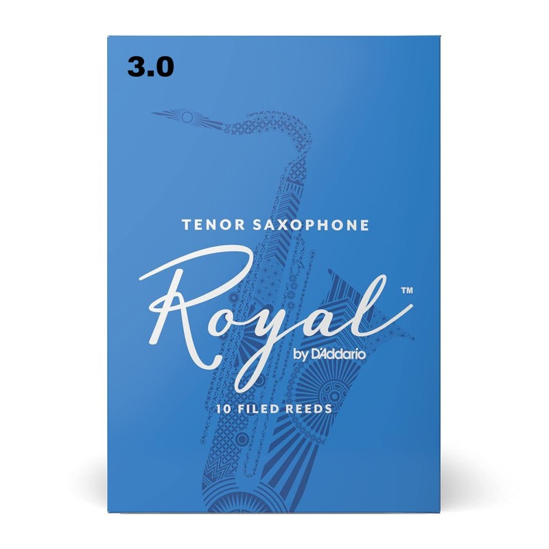 Rico by D'Addario Royal RKB1030 Tenor Saxophone Reeds - Strength 3.0 - 10 Pieces