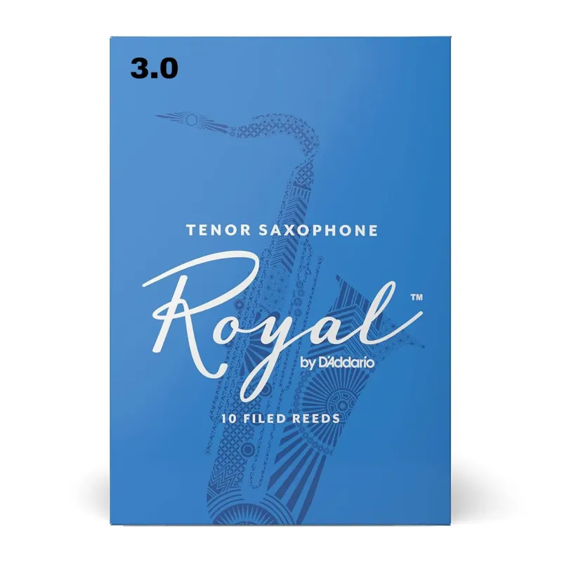 Rico by D'Addario Royal RKB1030 Tenor Saxophone Reeds - Strength 3.0 - 10 Pieces Rico by D'Addario Royal RKB1030 Tenor Saxophone Reeds - Strength 3.0 - 10 Pieces
