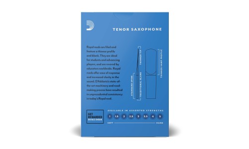 Rico by D'Addario Royal RKB1030 Tenor Saxophone Reeds - Strength 3.0 - 10 Pieces