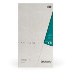 D'Addario VBB0125G2 VENN Gen 2 Bb Clarinet Reed Strength - 2.5 - 1 Pack