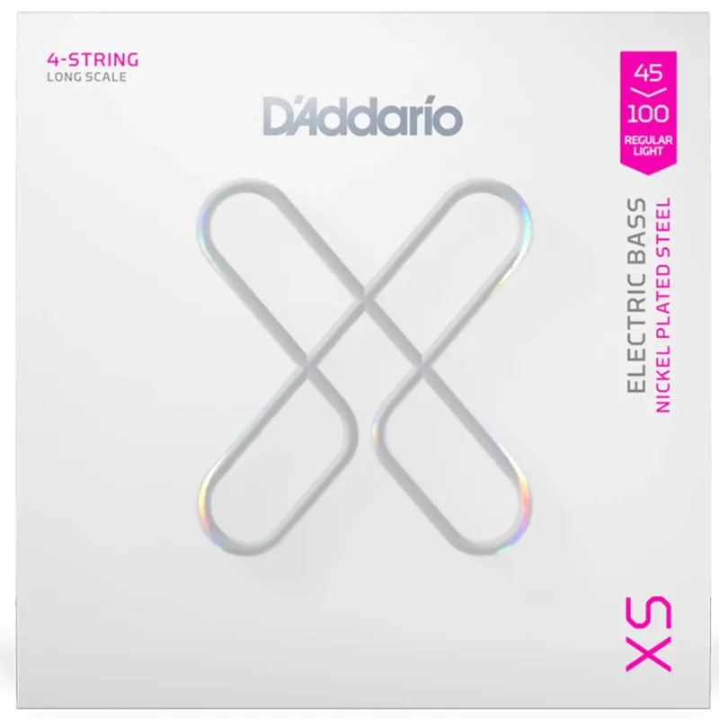 D'Addario XSB45100 XS Nickel Coated Electric Guitar String Regular Light - .045-.100