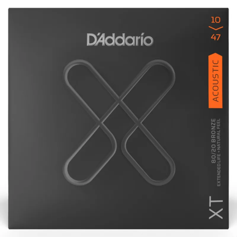 D'Addario XTABR1047 80/20 Bronze Acoustic Guitar String Extra Light Coated - 10-47