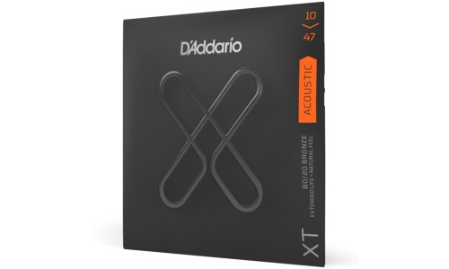 D'Addario XTABR1047 80/20 Bronze Acoustic Guitar String Extra Light Coated - 10-47