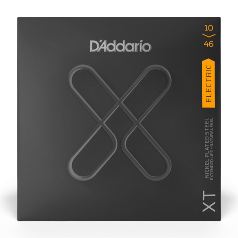 D'Addario XTE1046 XT Nickel Plated Steel Electric Guitar Strings Regular Light - 10-46