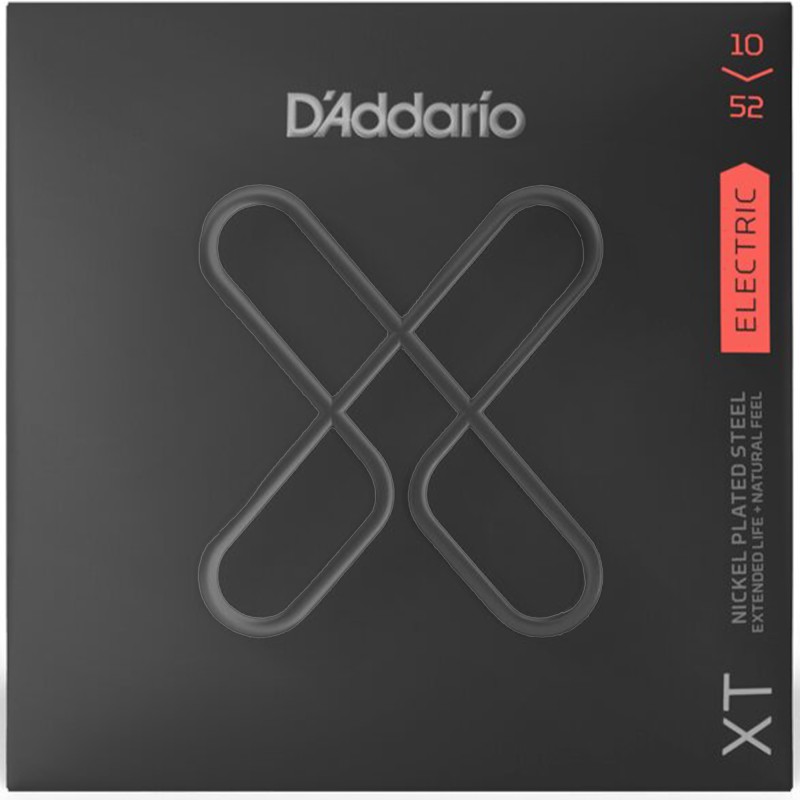 D'Addario XTE1052 XT Nickel Coated Electric Guitar String Light Top/Heavy Bottom - 10-52