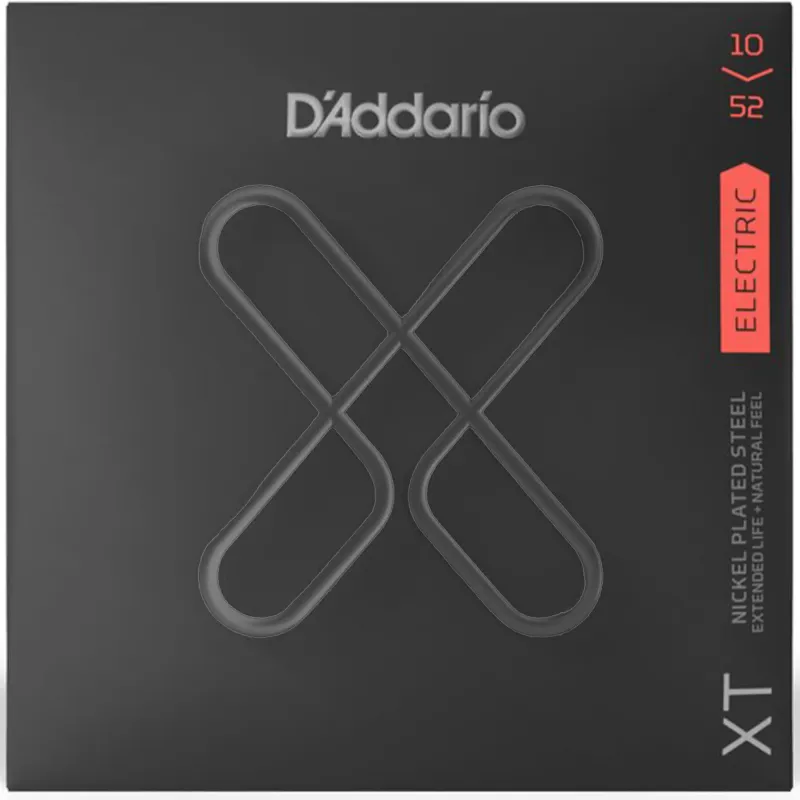 D'Addario XTE1052 XT Nickel Coated Electric Guitar String Light Top/Heavy Bottom - 10-52
