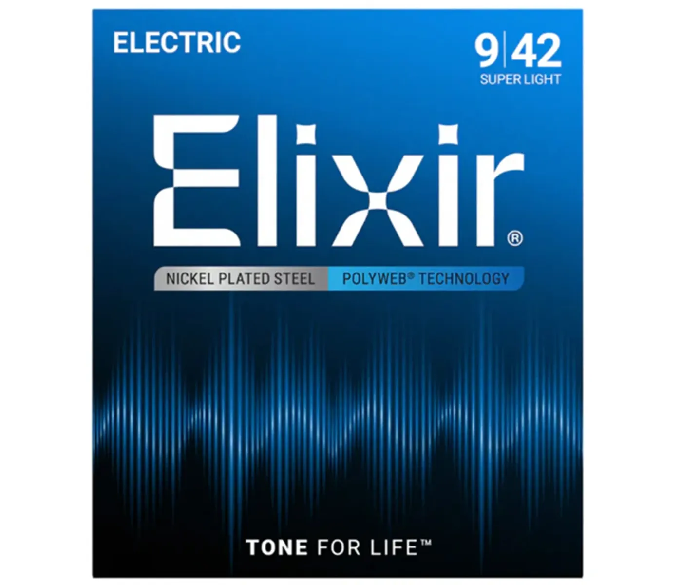 Elixir Strings 12000 Electric Guitar Strings Polyweb Super Light - .009-.042 Elixir Strings 12000 Electric Guitar Strings Polyweb Super Light - .009-.042