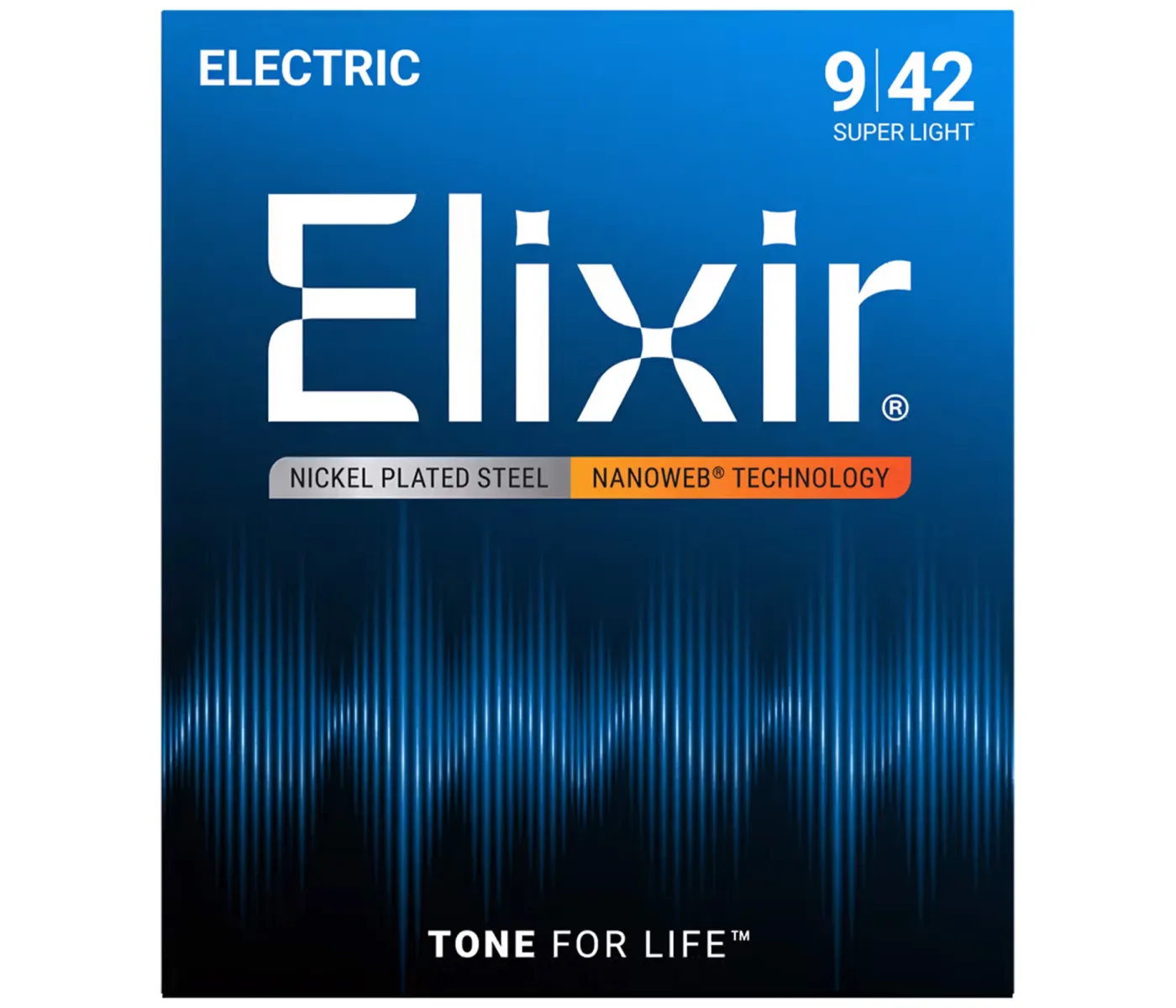 Elixir Strings 12002 Electric Guitar Strings Nanoweb Super Light - .009-.042 Elixir Strings 12002 Electric Guitar Strings Nanoweb Super Light - .009-.042