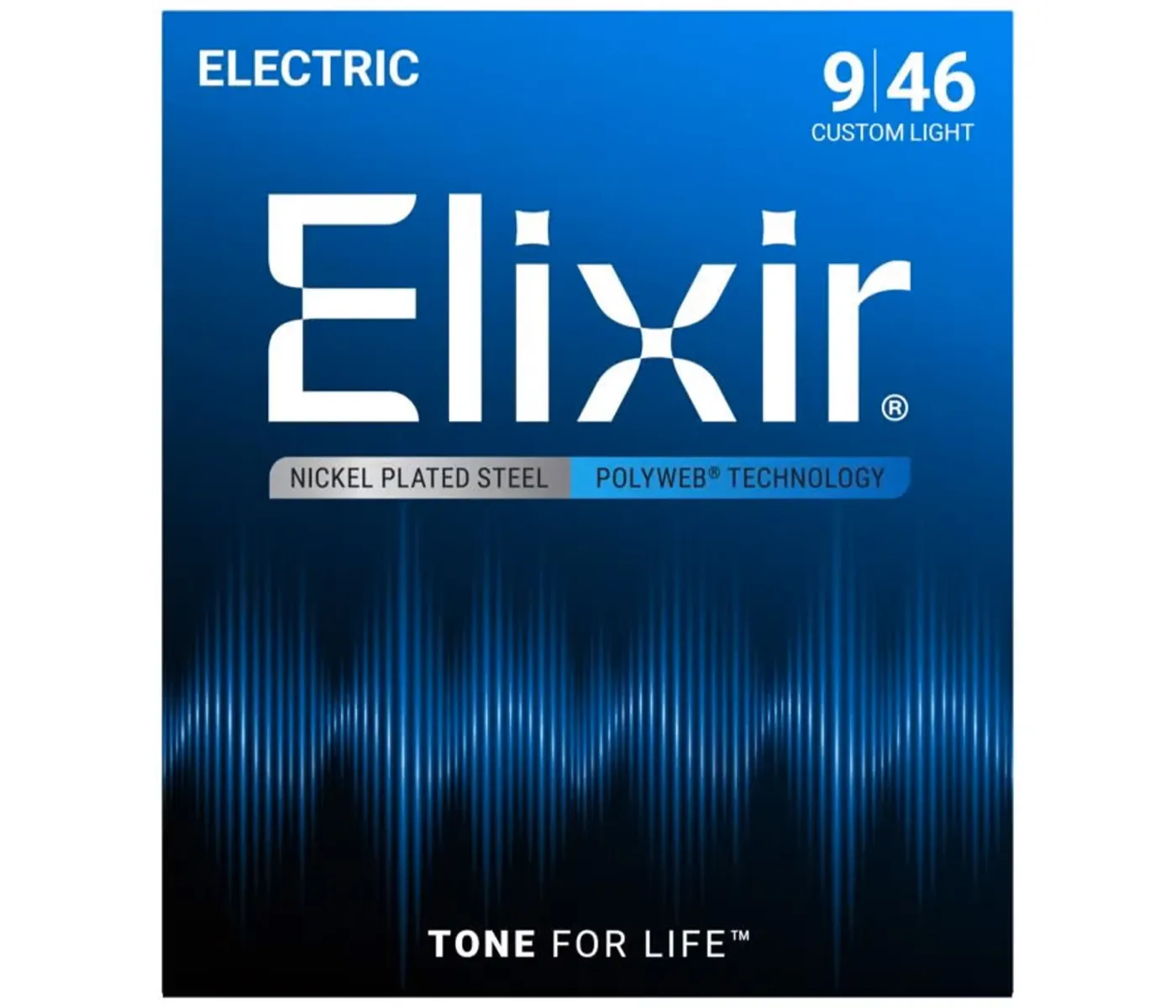 Elixir Strings 12050 Electric Guitar Strings Polyweb Light - .010-.046