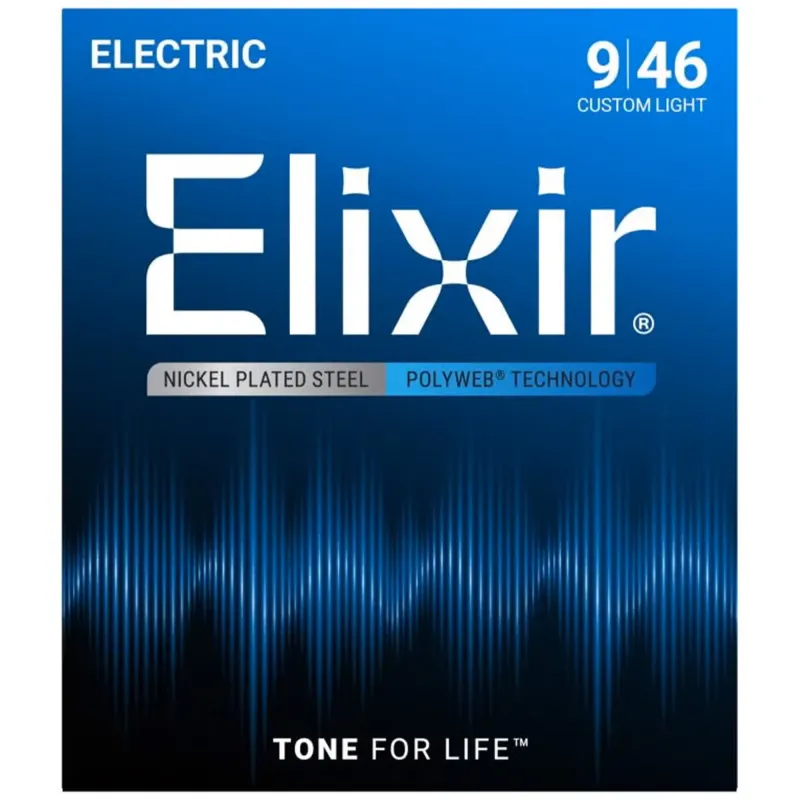 Elixir Strings 12050 Electric Guitar Strings Polyweb Light - .010-.046