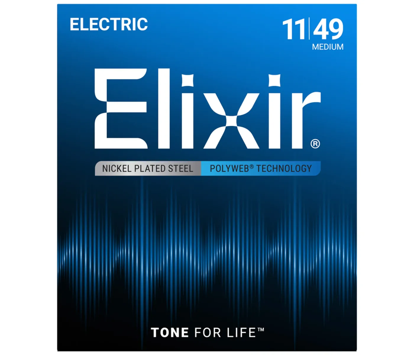 Elixir Strings 12100 Electric Guitar Strings Polyweb Medium - .011-.049