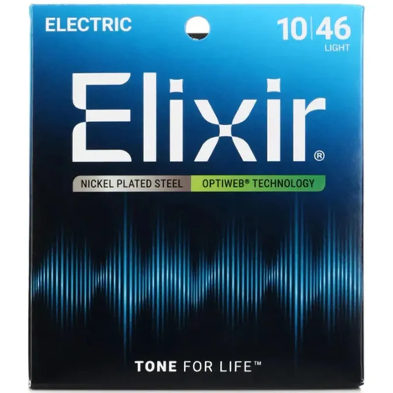 Elixir Strings 19052 Electric Guitar Strings Optiweb Light - .010-.046