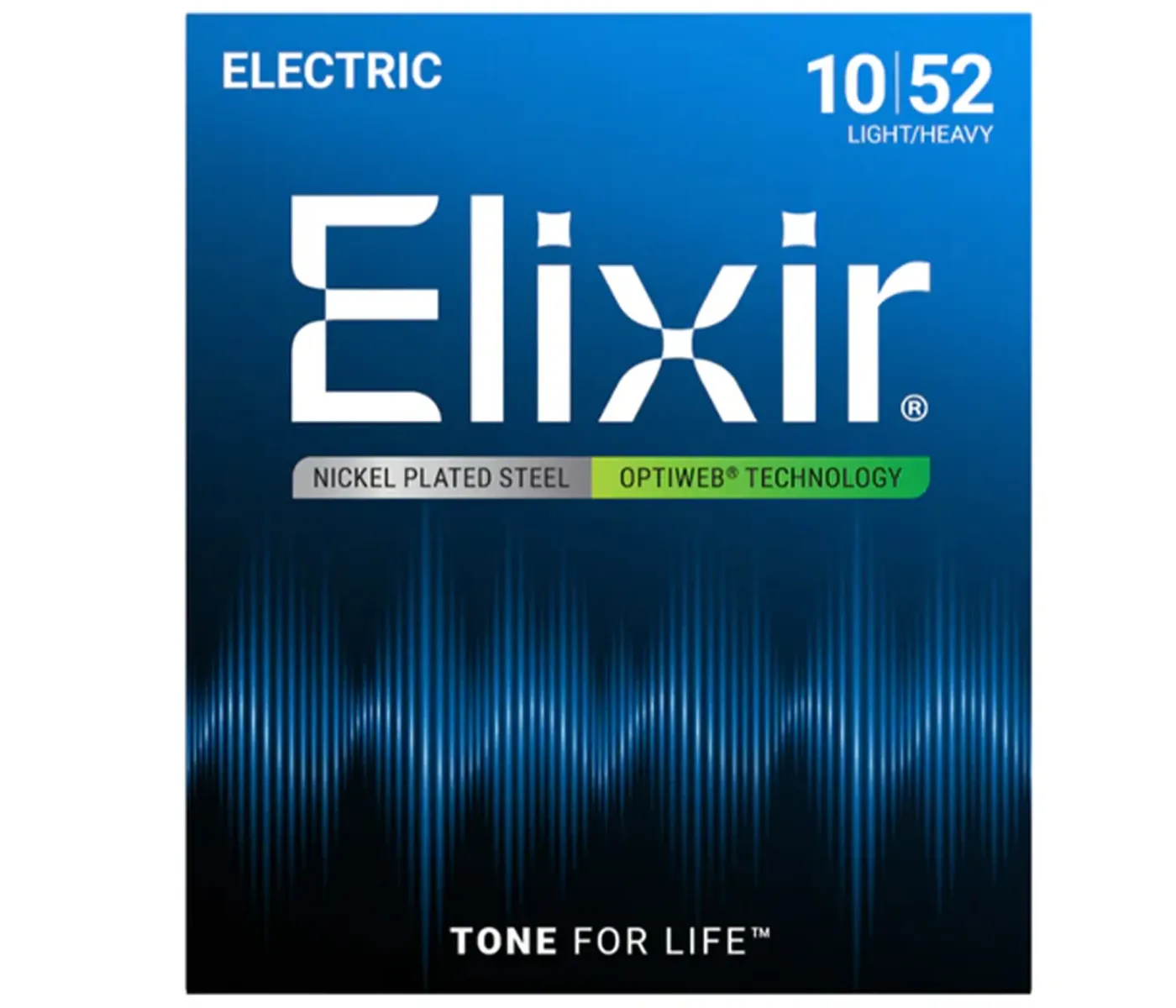 Elixir Strings 19077 Electric Guitar Strings Optiweb Light/Heavy - .010-.052 Elixir Strings 19077 Electric Guitar Strings Optiweb Light/Heavy - .010-.052