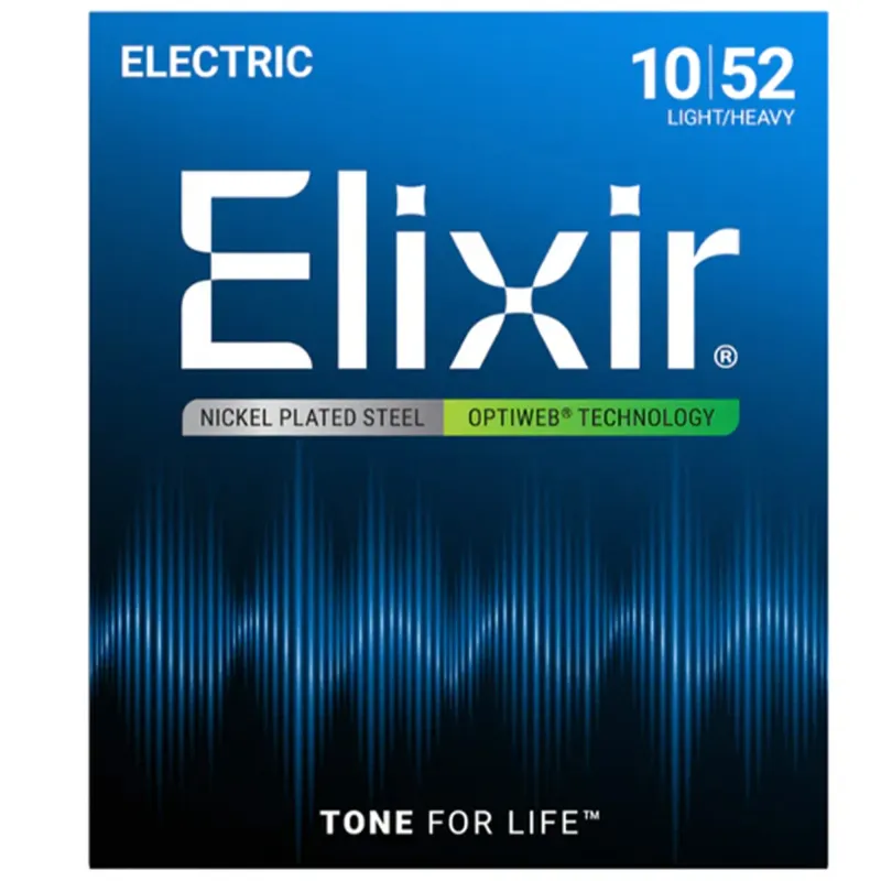 Elixir Strings 19077 Electric Guitar Strings Optiweb Light/Heavy - .010-.052