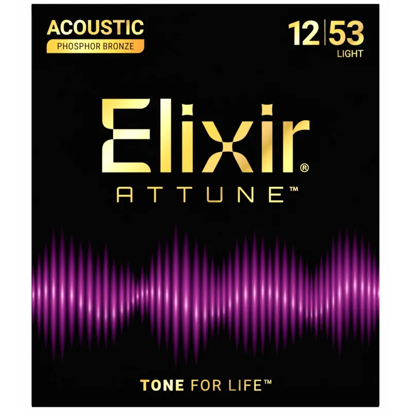Elixir Strings 21052 Attune Phosphor Bronze Acoustic Guitar Strings Light - .012-.053 Elixir Strings 21052 Attune Phosphor Bronze Acoustic Guitar Strings Light - .012-.053