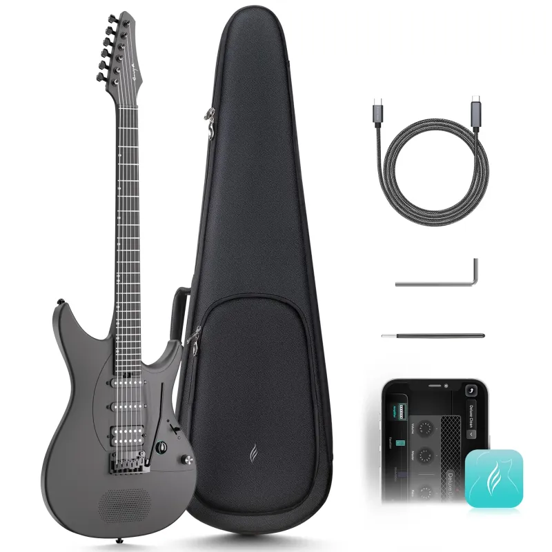 Enya Inspire Black Smart Electric Guitar - Black Enya Inspire Black Smart Electric Guitar - Black