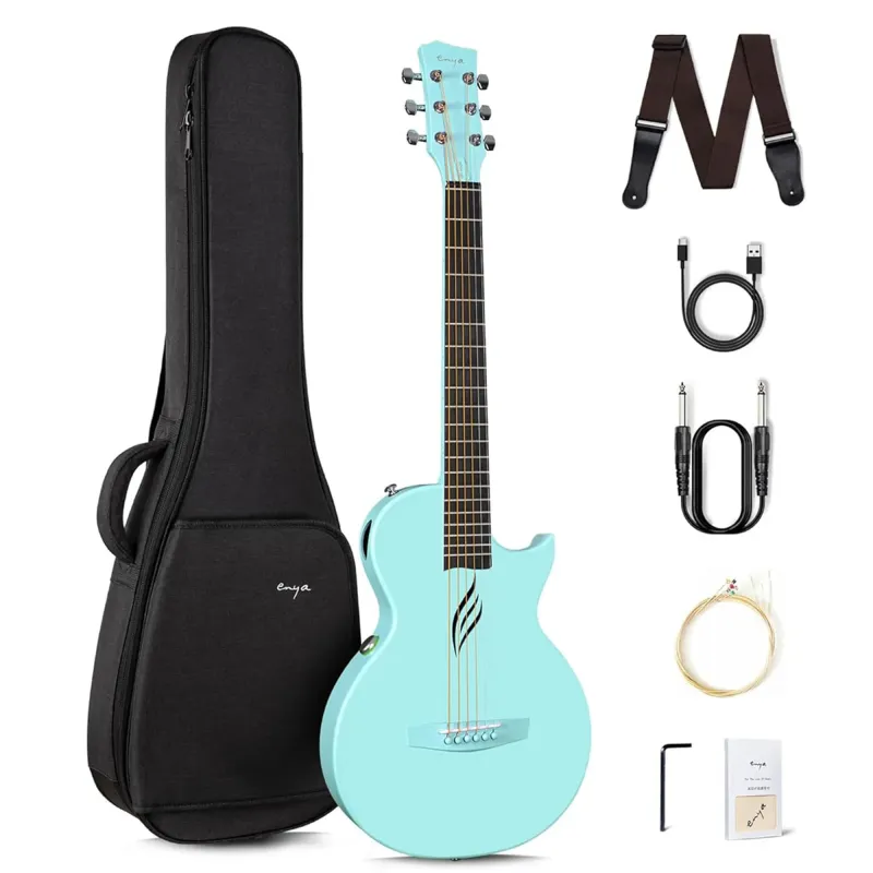 Enya Nova Go Sp1 Carbon Fiber Electric Acoustic Travel Guitar - Blue Enya Nova Go Sp1 Carbon Fiber Electric Acoustic Travel Guitar - Blue