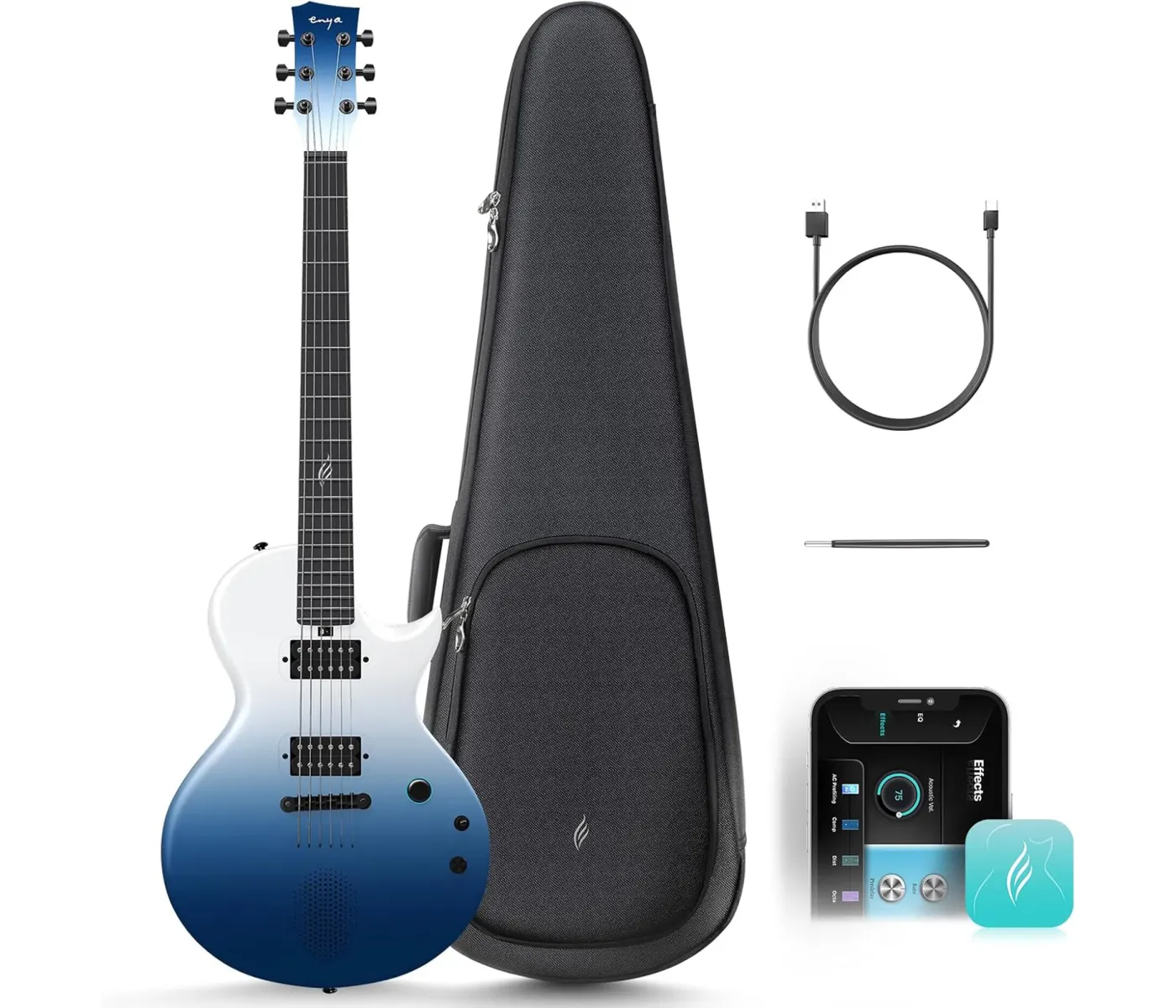 Enya Nova GoSonic/OB Smart Electric Guitar - Ocean Blue