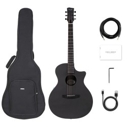 Enya X0/EGA-X0/BK.SP Grand Auditorium Acoustic Guitar - Black