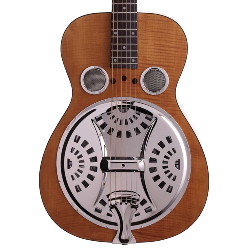 Epiphone DWHOUNDLX Resonator Dobro Hound Dog Deluxe Round Neck Guitar - Vintage Brown