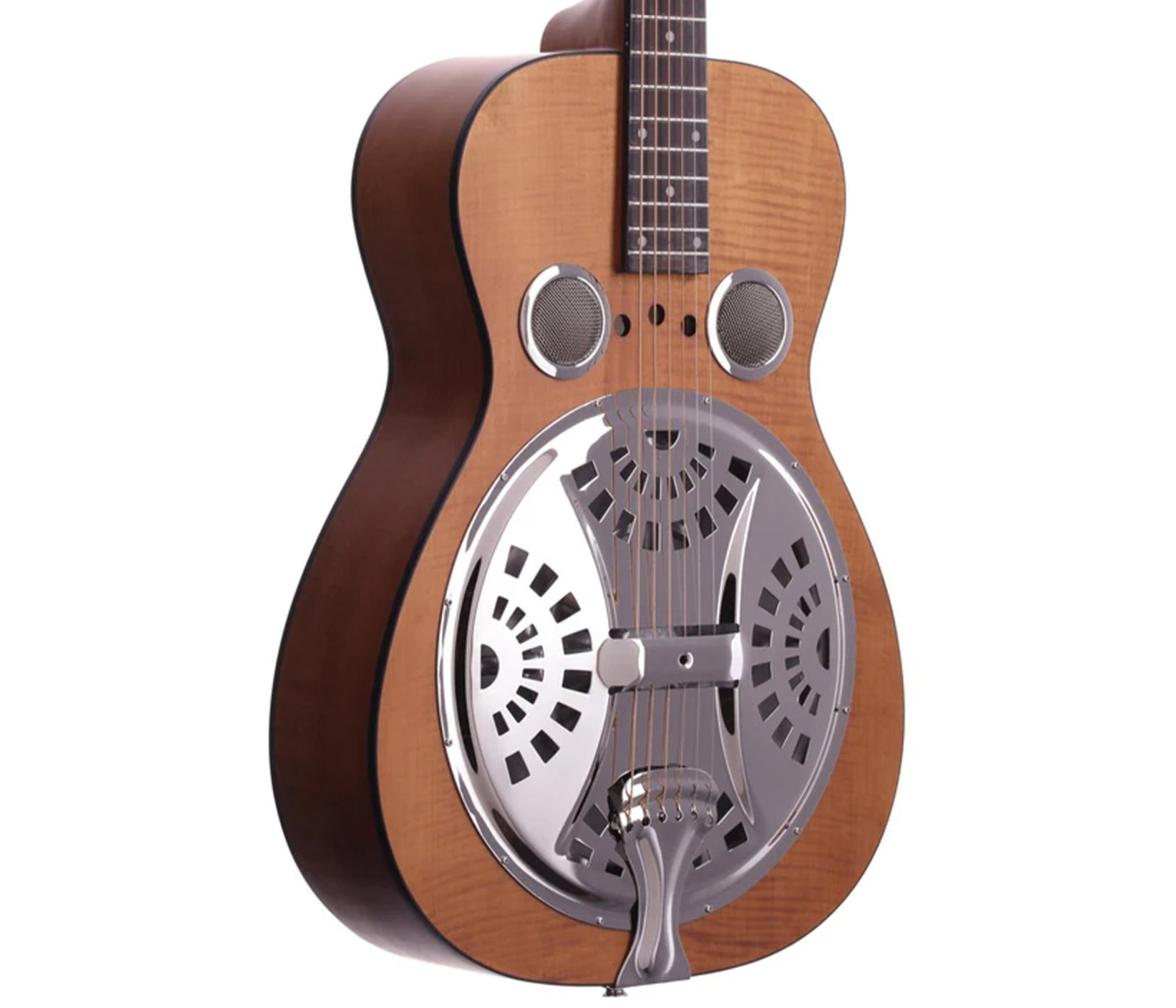 Epiphone DWHOUNDLX Resonator Dobro Hound Dog Deluxe Round Neck Guitar - Vintage Brown