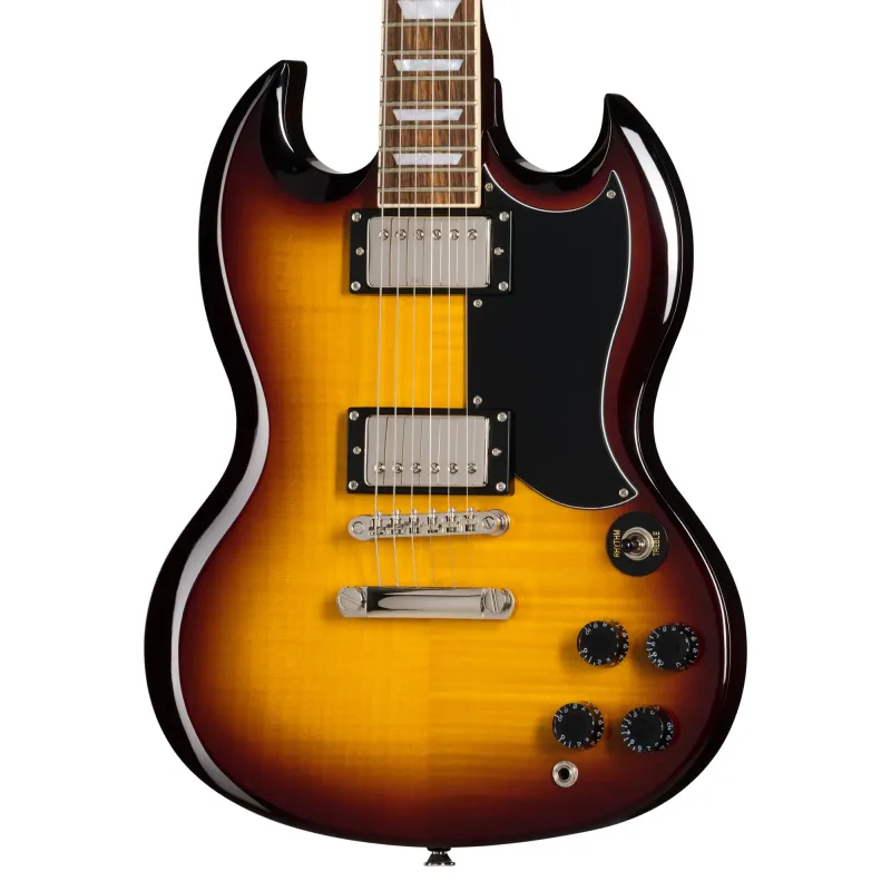 Epiphone E1SGTPVSNH1 SG Tribute Plus Electric Guitar - Vintage Sunburst Epiphone E1SGTPVSNH1 SG Tribute Plus Electric Guitar - Vintage Sunburst