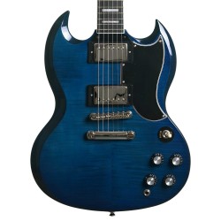 Epiphone EI-SGCFVPBNH3 SG Custom Figured Electric Guitar - Viper Blue