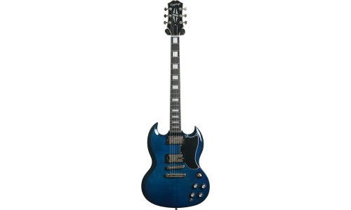 Epiphone EI-SGCFVPBNH3 SG Custom Figured Electric Guitar - Viper Blue