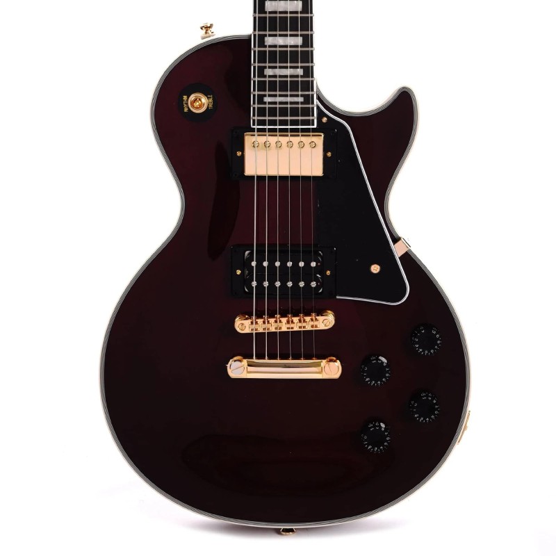 Epiphone EILCJCWRGH3 Artist Jerry Cantrell "Wino" Les Paul Custom Electric Guitar - Wine Red